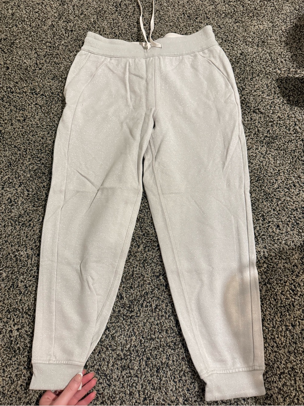 lululemon women’s Whitish sparkle Joggers with Drawstring